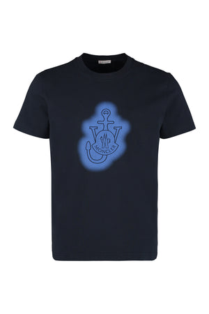 1 Moncler JW Anderson - T-shirt girocollo in cotone-0